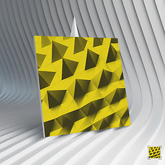 Image showing Business card. Abstract geometric polygonal background. 