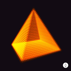 Image showing Pyramid. 3d vector illustration. 