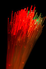 Image showing optical fibres abstract blurred technology background