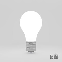 Image showing Lightbulb idea symbol. 3d vector illustration. 