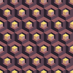 Image showing Honeycomb background 3d. Mosaic. Vector illustration. 