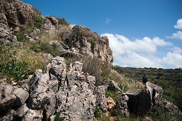 Image showing Hiking in nature trail