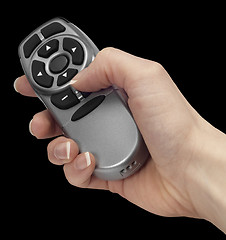 Image showing hand and remote control