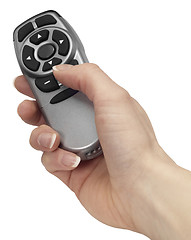 Image showing hand and remote control