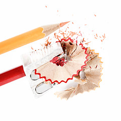 Image showing Pencil and sharpener