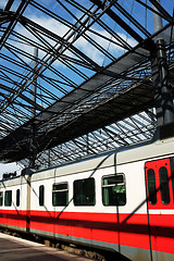 Image showing carriages of a passenger train 