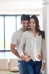 Image showing happy young romantic couple have fun arelax  relax at home