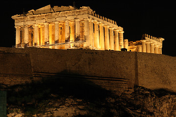 Image showing acropolis at night