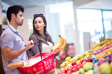 Image showing couple shopping in a supermarket