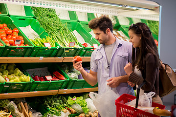 Image showing couple shopping in a supermarket