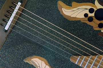 Image showing black guitar detail