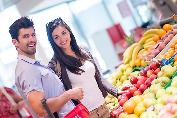 Image showing couple shopping in a supermarket