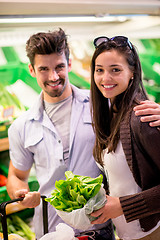 Image showing couple shopping in a supermarket