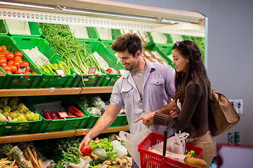 Image showing couple shopping in a supermarket