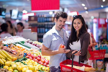 Image showing couple shopping in a supermarket