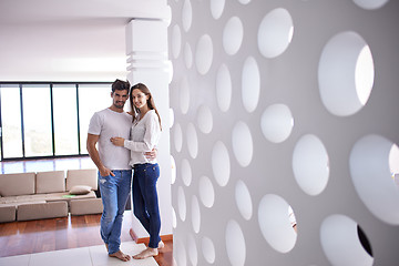 Image showing relaxed young couple at home