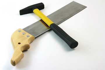 Image showing saw and hammer