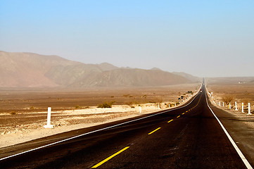 Image showing Long dirty road in Peru