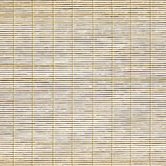 Image showing mat made of wooden sticks