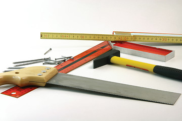 Image showing wood work tools