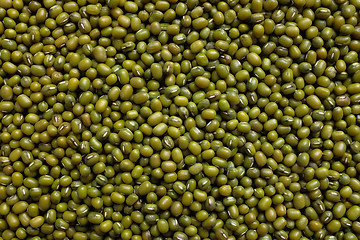 Image showing Dried green mung beans background