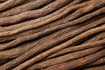 Image showing Liquorice root diagonal background