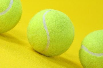 Image showing tennis balls detail