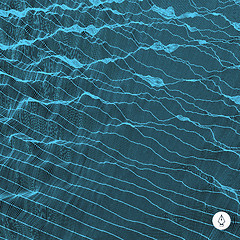 Image showing Abstract grid background. Water surface. Vector illustration. 