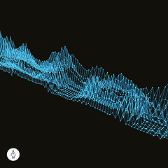 Image showing Network abstract background. 3d technology vector illustration. 