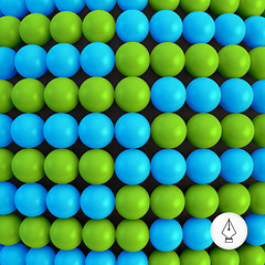 Image showing Abstract technology background with balls. Spheric pattern. 