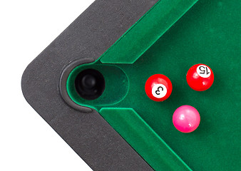 Image showing Snooker balls