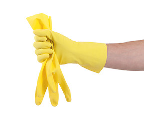 Image showing Rubber glove isolated