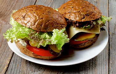 Image showing Hamburgers