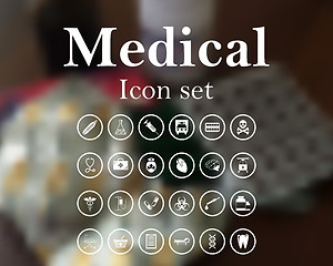 Image showing Medical icon set