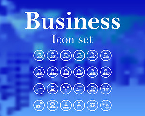 Image showing Set of business icon