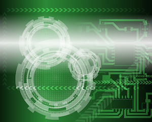 Image showing Technological green background