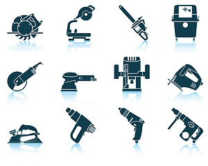 Image showing Set of electrical work tool icon