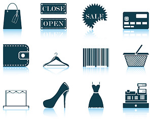 Image showing Set of shopping icon