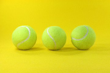 Image showing three yellow balls