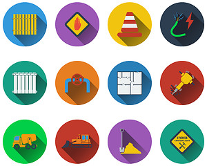 Image showing Set of construction icons 