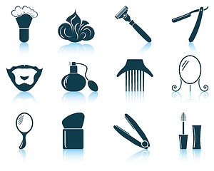 Image showing Set of barber icons