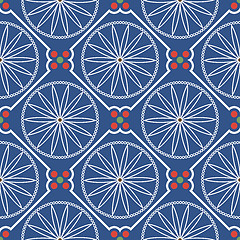 Image showing Geometric chinese seamless pattern