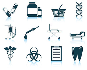 Image showing Set of medical icon