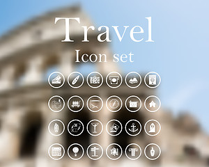 Image showing Travel icon set