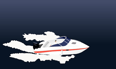 Image showing Speed motor boat
