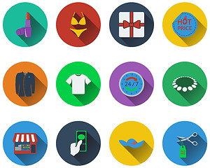 Image showing Set of shopping icons