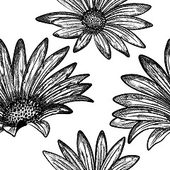 Image showing Doodle floral seamless vector pattern