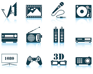 Image showing Set of multimedia icon