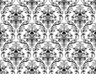 Image showing Damask seamless vector pattern