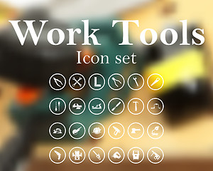 Image showing Work tools icon set